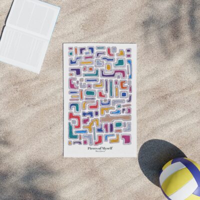 Beach Towel Pieces of Myself – MaryQueen Original [Hand-Painted Design]